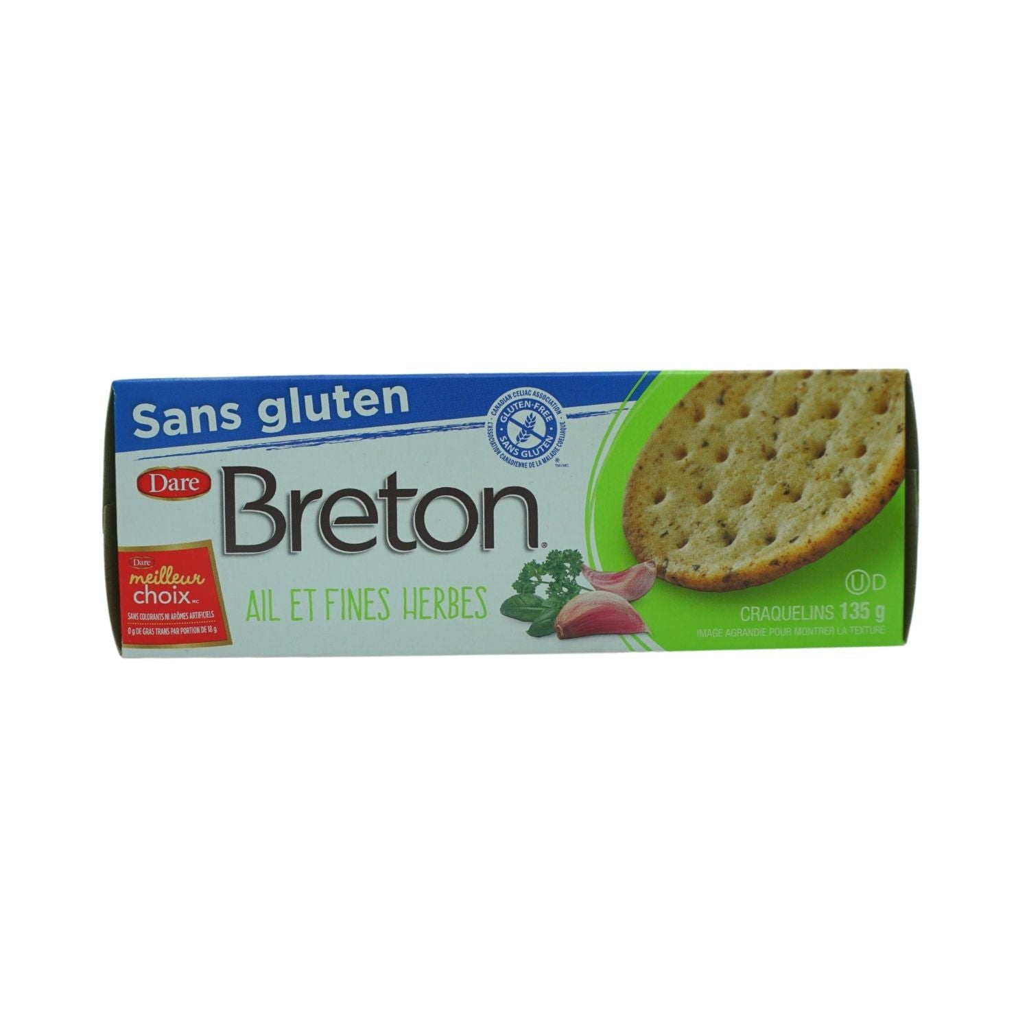 Craquelins Breton Sans gluten Ail et fines herbes - Dare Foods